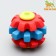 Chewing toy "bumps of fate", tpr, 7 cm, yellow/red/blue