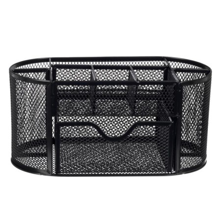 Chancellery trifle stand 9 departments, mesh metal, black-3