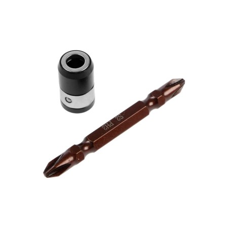 Bit double -sided tundra, steel S2, round magnetic latch, PH2 x 65 mm-3