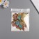 Stick paper, plastic "Butterflies, colored glitter" gold set 12 pcs 12 cm, 10 cm 8 cm