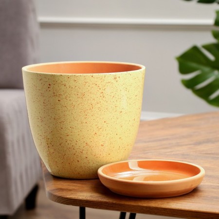 Flower pot 2.2 l, yellow-1