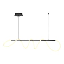 Suspension lamp ST LUCE. SL6102.403.45. Sagrato. 1x45 W, LED, 3000K, 3700 LM, 120x25x30 cm, black color