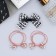 Hair set "Esther" (2 elastic bands, 1 clamp 4 cm) letters beads, mix