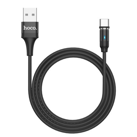 Hoco U76, Type -C cable - USB, magnetic connector, 2 a, 1.2 m, nylon braid, black-2
