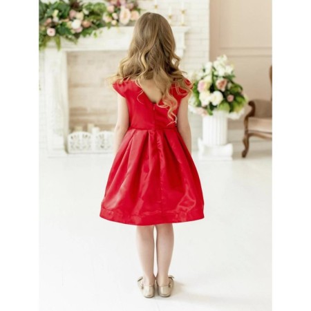 Louise dress, height 122 cm, red color-2