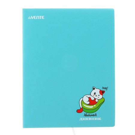 Universal diary for grade 1-11 Avokoshka, soft cover, artificial leather, silkography, liesse, 80 g/m2