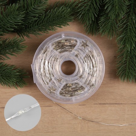 Garland "thread" 100 m dew, IP44, silver thread, 1000 LED, glow of multi, 18 V-1
