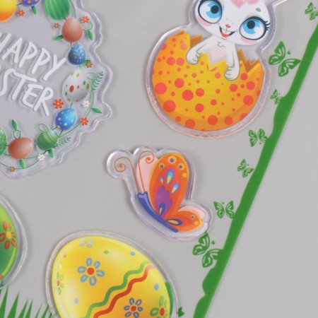Silicon sticker for Easter glass 19.5x19.5 cm 7882176-2