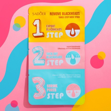 A three -stage set for removing acne and black dots from the nose
