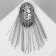 Brooch "Epipol", white color in silver