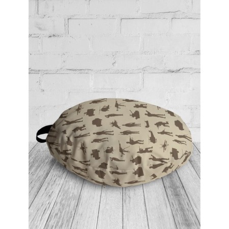 Pillow Sidushka "Military forces", Decorative, D = 52 cm-1