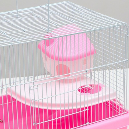 A cage for rodents "Pigzon", with a filling, 44.5 x 31 x 36.5 cm, pink-3