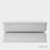 Storage container with lid LADOM "E LECTY", 36 × 26 × 8 cm, white color