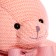 Soft toy "Knitted bunny", pink color, 38 cm
