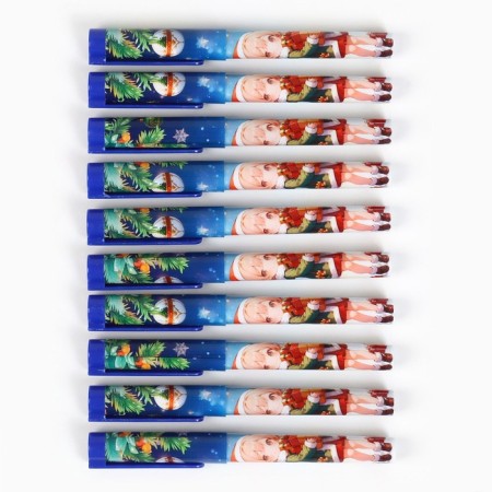 Handle plastic with a cap "anime", blue paste 0.7 mm-3