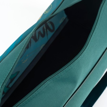 Sports bag with lightning, external pocket, turquoise color-5