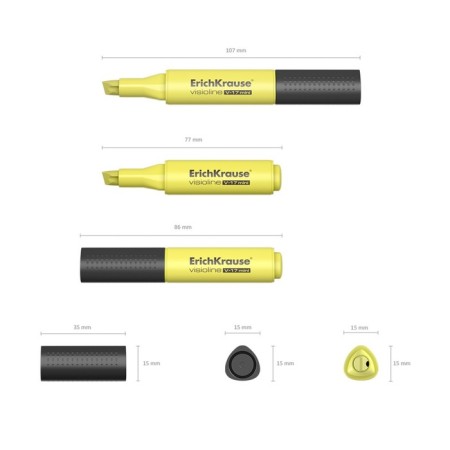 Marker Text Moisters Erichkrause Visioline V-17 Mini, 0.6-4.5 mm, water-based ink, yellow-1