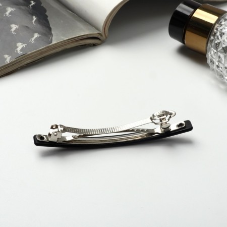 Halfish hair clip "Classic" Thin, 8 cm, black-1