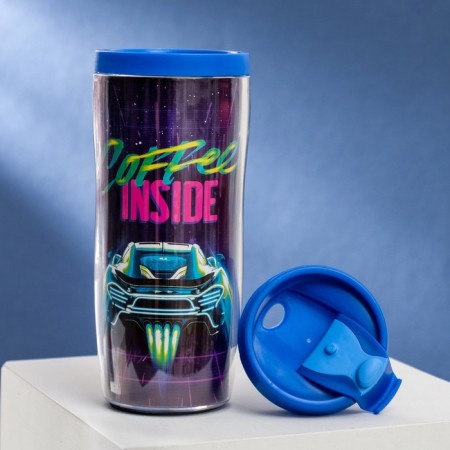 Thermost man with an insert "Neon machine", 350 ml-2