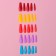 SolorFul overhead nails, 100 pcs, a ballerinal shape, in a container, multi -colored
