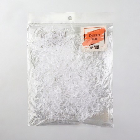 Silicone hair gums, set, d = 1.3 cm, 100 g, transparent color-3