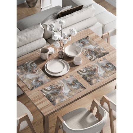 A set of napkins for setting the table "Marble vortex", rectangular, rounded edges, size 30x46 cm, 4 pcs