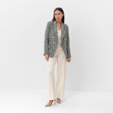 Jacket tweed double -breasted mist p. 48. Blue-1