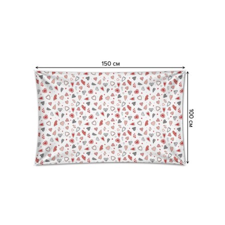 Decorative panel with photo printing "abundance of hearts", horizontal, size 100x150 cm-1