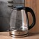 Electric kettle Luazon LSK-1802, glass, 1.8 l, 1500 watts, backlight, black and blue