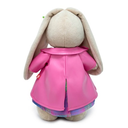 Soft toy "Bunny Mi", in an eco -leather coat, 25 cm-2