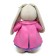 Soft toy "Bunny Mi", in an eco -leather coat, 25 cm