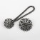 Decorative fastener "Circle", 9.5 × 3 cm, black color