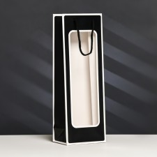 Flower packet 12.5 × 8.5 × 36 cm, black with a border