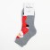 Terry socks "Santa Claus and Deer", gray color, size 25-27