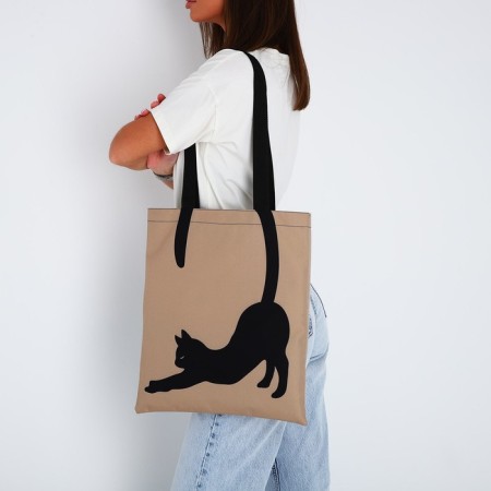 Bag Schoper "Black Cat", 35x0.5x40 cm, Department without lightning, without lining, beige-2