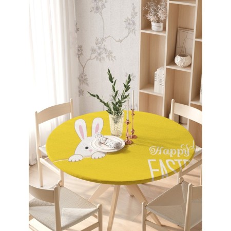 The tablecloth “Easter rabbit”, round, oxford, elastic band, size 140x140 cm, diameter 105-120 cm-2