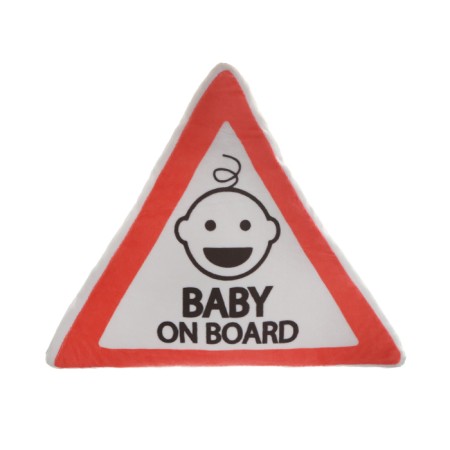 Automobile Matech Pillow Attenation Line, Baby On Board, 35 x 35 x 10 cm, white-2
