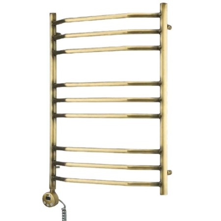 Domoterm electric heated towel rail "Laura", 500 x 700 mm, 9 crossbars, left, bronze-1