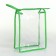 Lightning cosmetic bag, green/transparent color