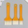 Set of brushes plastic nr 3 pcs. 18.5x9 cm, 17x5 cm, 14.5x2 cm