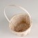 Wicker basket, d17x10.5xh33cm, white, bamboo