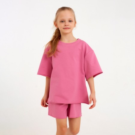 Kids (T -shirt, shorts) minku: casual collection color powder, height 152-6