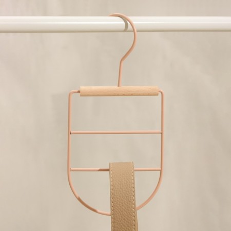 Monnector Organizer for belts and scarves multi -level LADOOM Laconique, 11.5 × 23 × 1.1 cm, pink color-1
