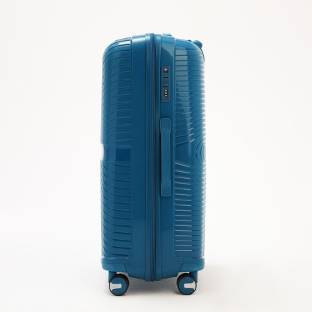 Great suitcase 28 "On a zipper, code lock, blue color-2