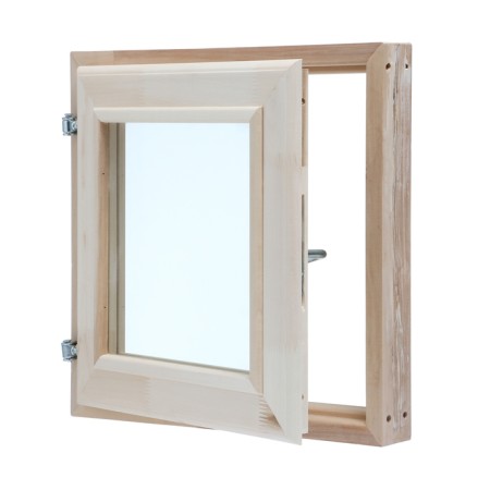 Window, 40 × 40cm, double glass of linden, outer opening-8