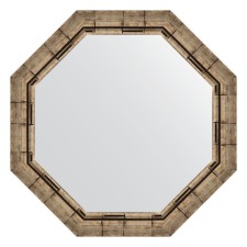 Mirror in the baguette frame, silver bamboo 73 mm, 68x68 cm