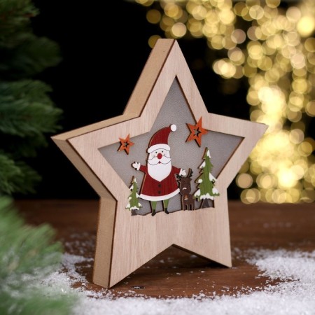Decor with backlight "Fairy Tale in the Star" 2.3 × 19.7 × 19.7 cm-1