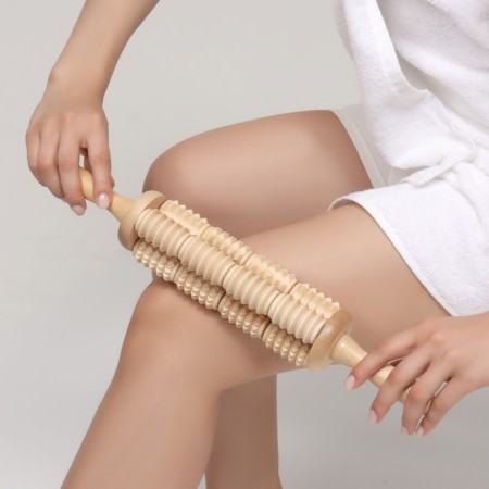Massage for the back of "corn", d = 6.5 × 42 cm, wooden-6