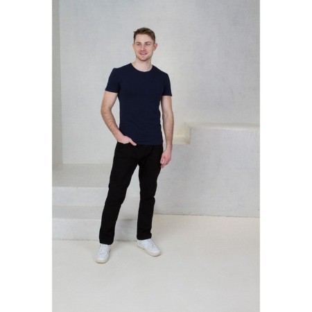 Male T-shirt, size 44, dark blue color-5