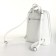 City backpack of artificial leather with lightning, white color